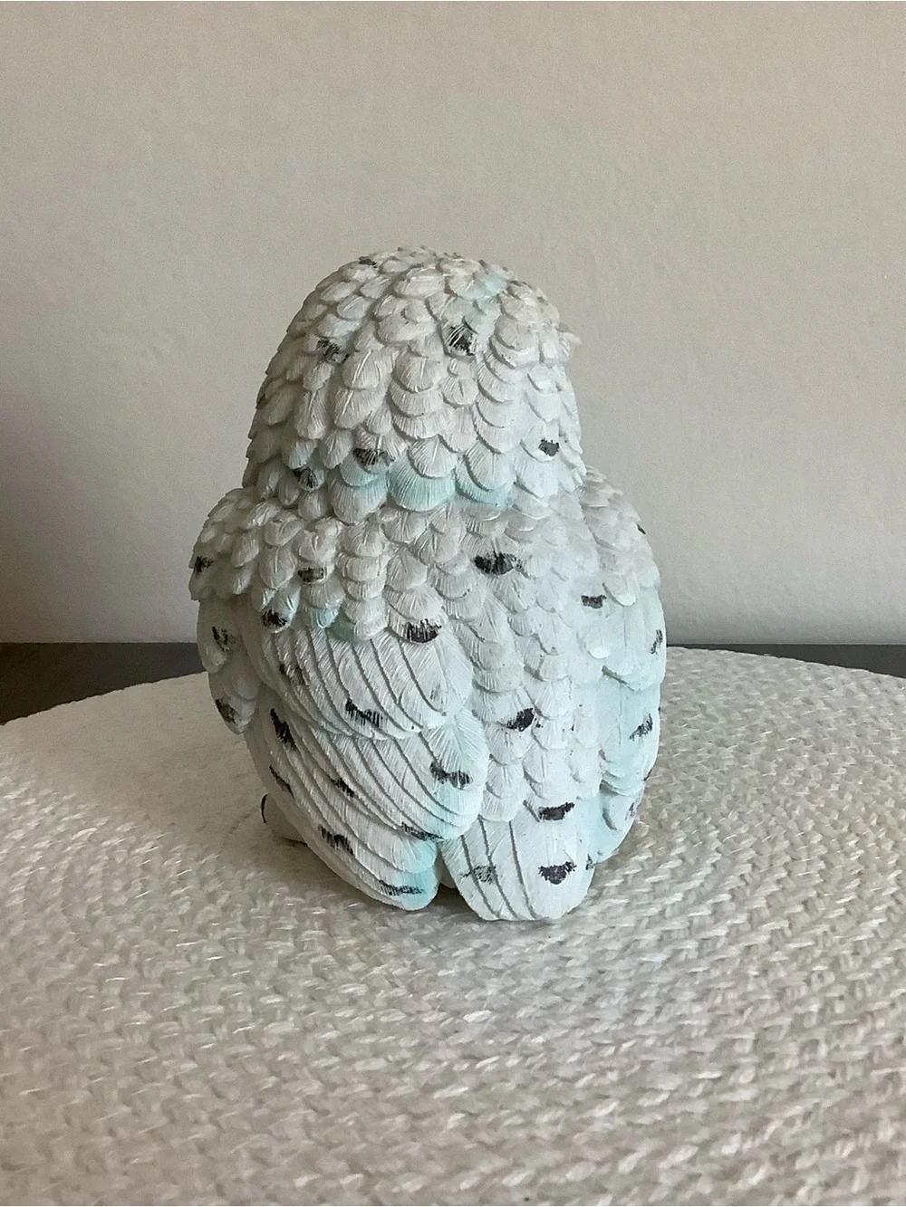 White Snowy Owl Figurine Decorative Pet Accent